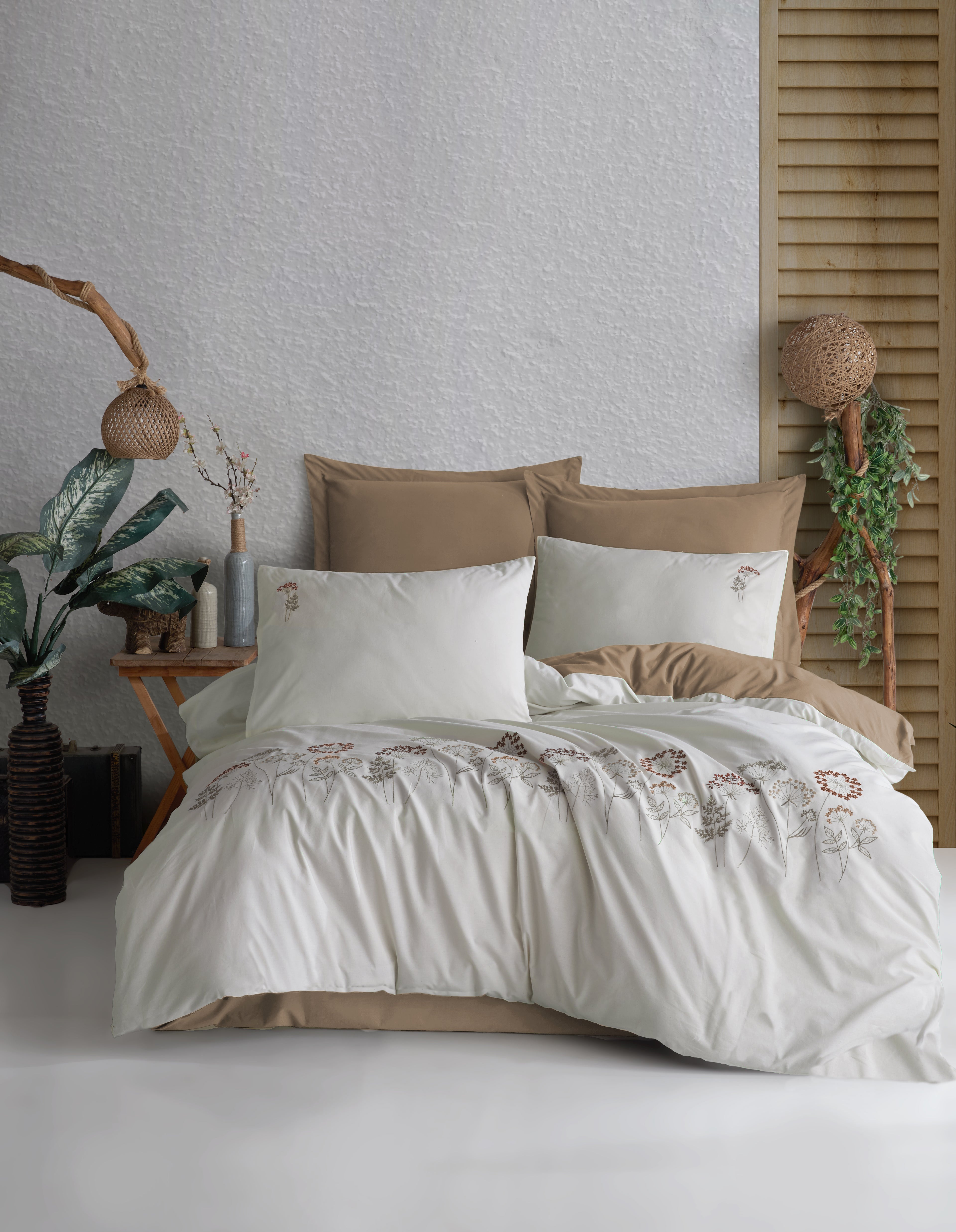 BOTANIC Duvet Cover Set / BROWN